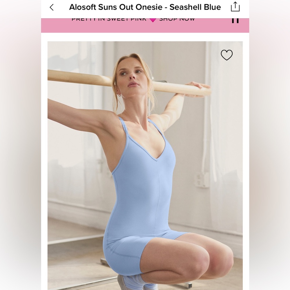 Alo suns out onesie seashell blue